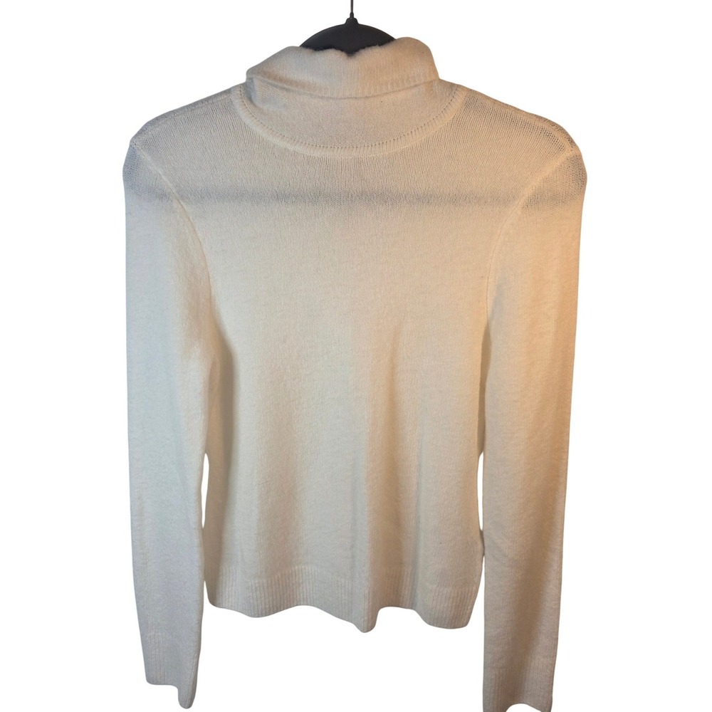 Abercrombie & Fitch Womens Cream White Knit Turtleneck Sweater XS Long Sleeve